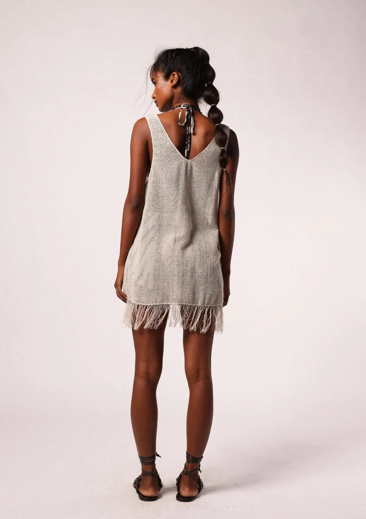 AISHA MINI DRESS - FEATHER GRAY - Image 5