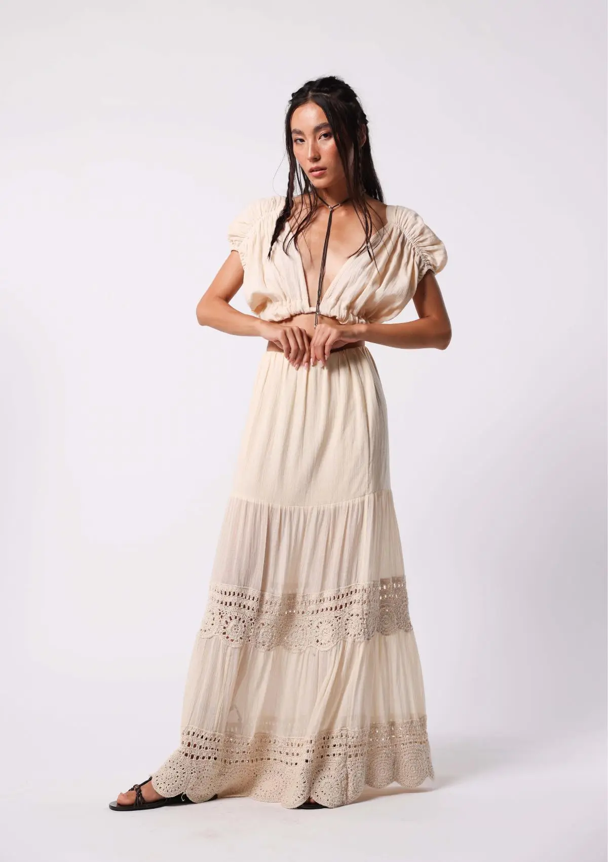 BOHEME CROCHET SKIRT - UNDYED KORA
