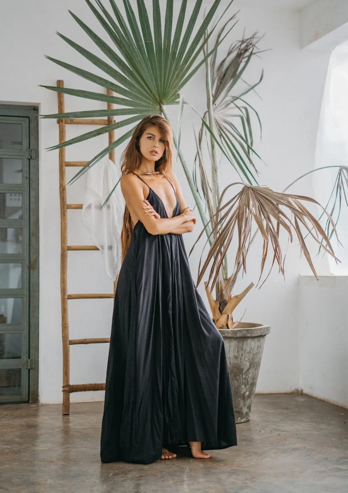 CALI MAXI DRESS - BLACK - Image 2