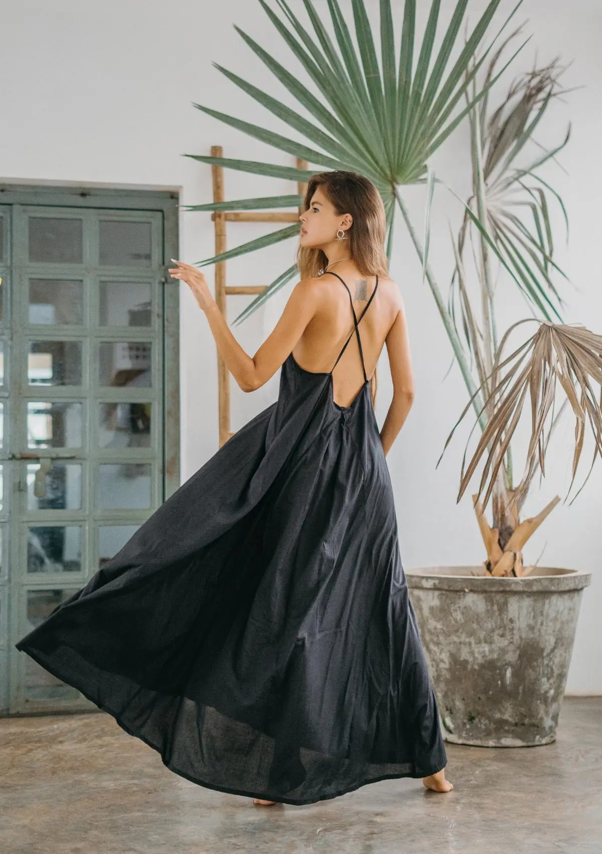 CALI MAXI DRESS - BLACK - Image 5