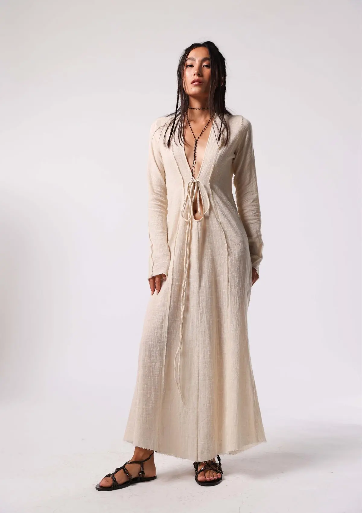HAVEN RAW EDGE DRESS