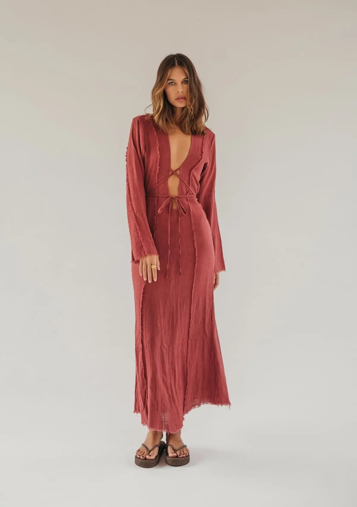 HAVEN RAW EDGE DRESS - Image 10