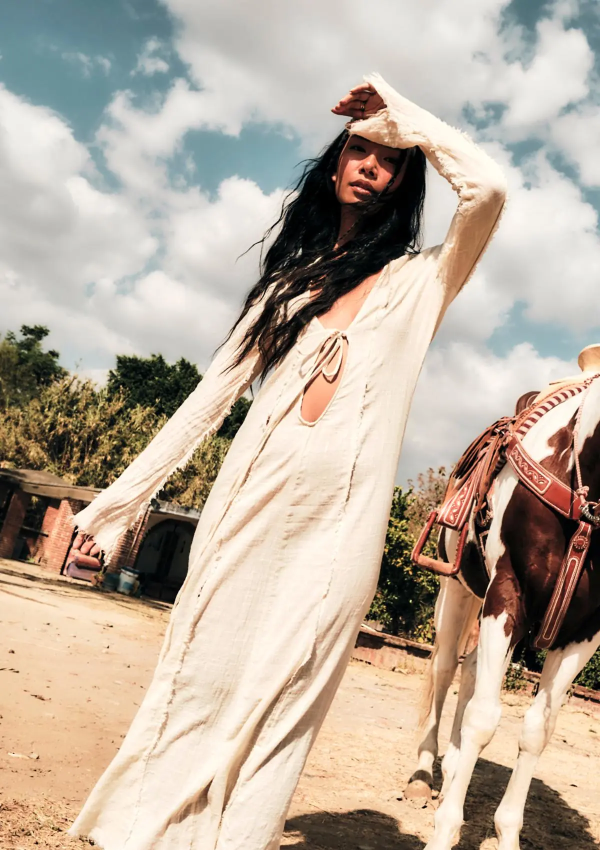 HAVEN RAW EDGE DRESS - Image 7