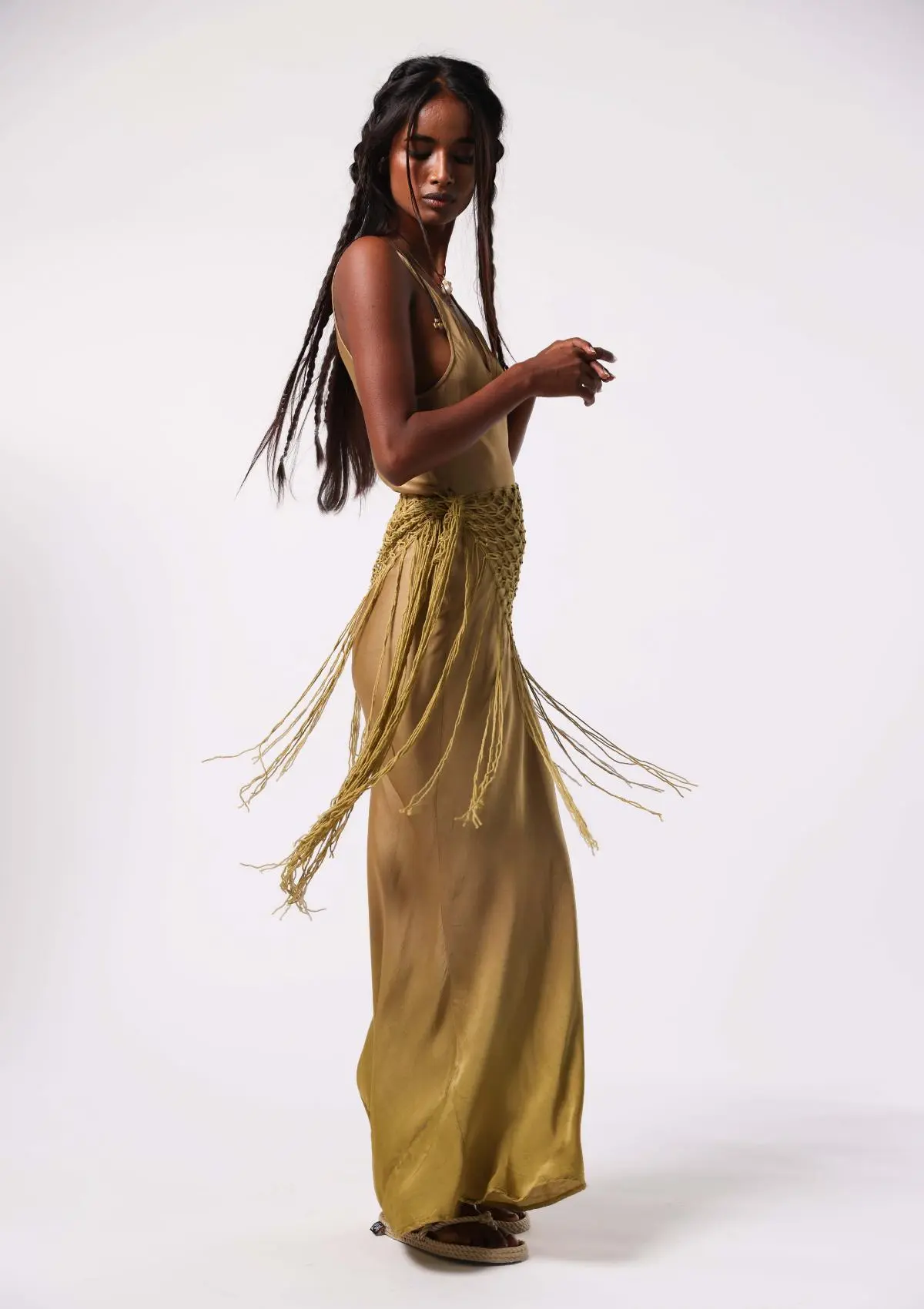 INDIE MACRAME WRAP - OLIVE OIL