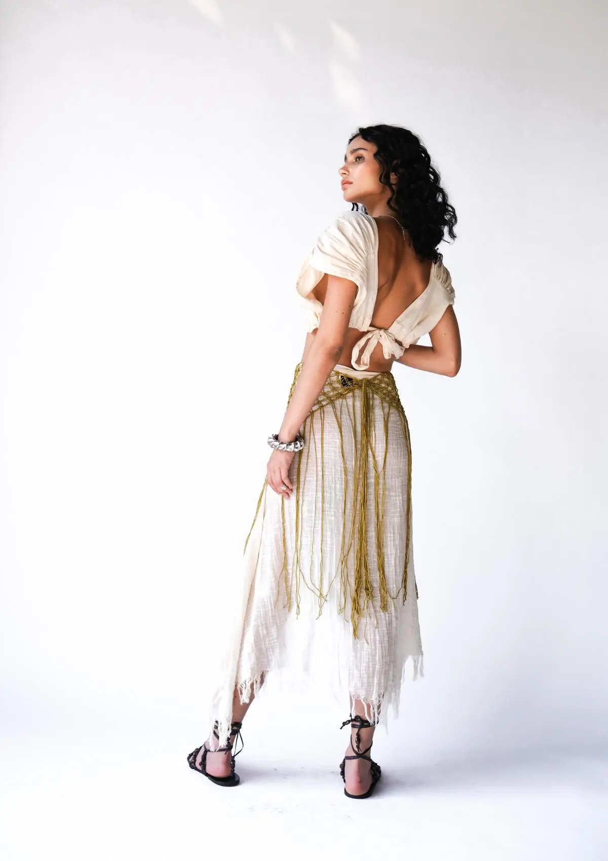 INDIE MACRAME WRAP - OLIVE OIL - Image 5