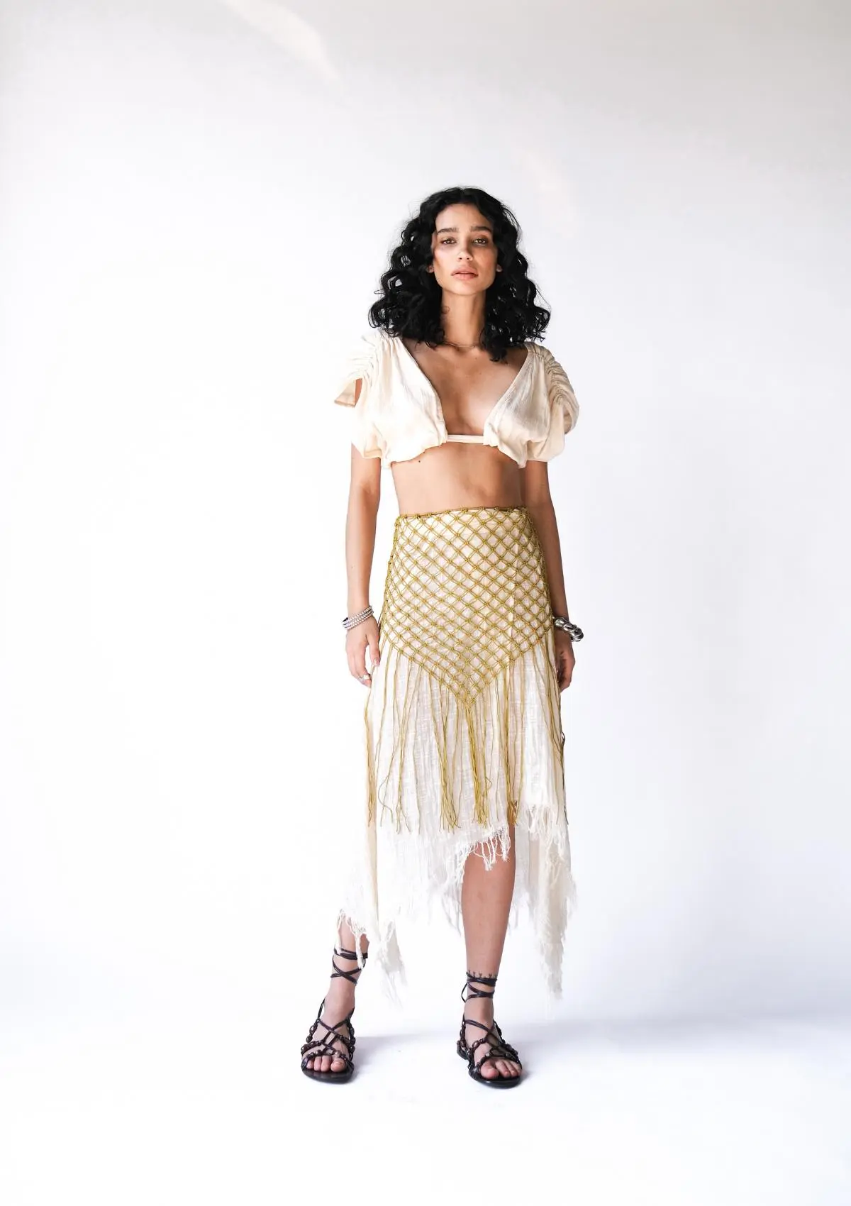 INDIE MACRAME WRAP - OLIVE OIL - Image 6