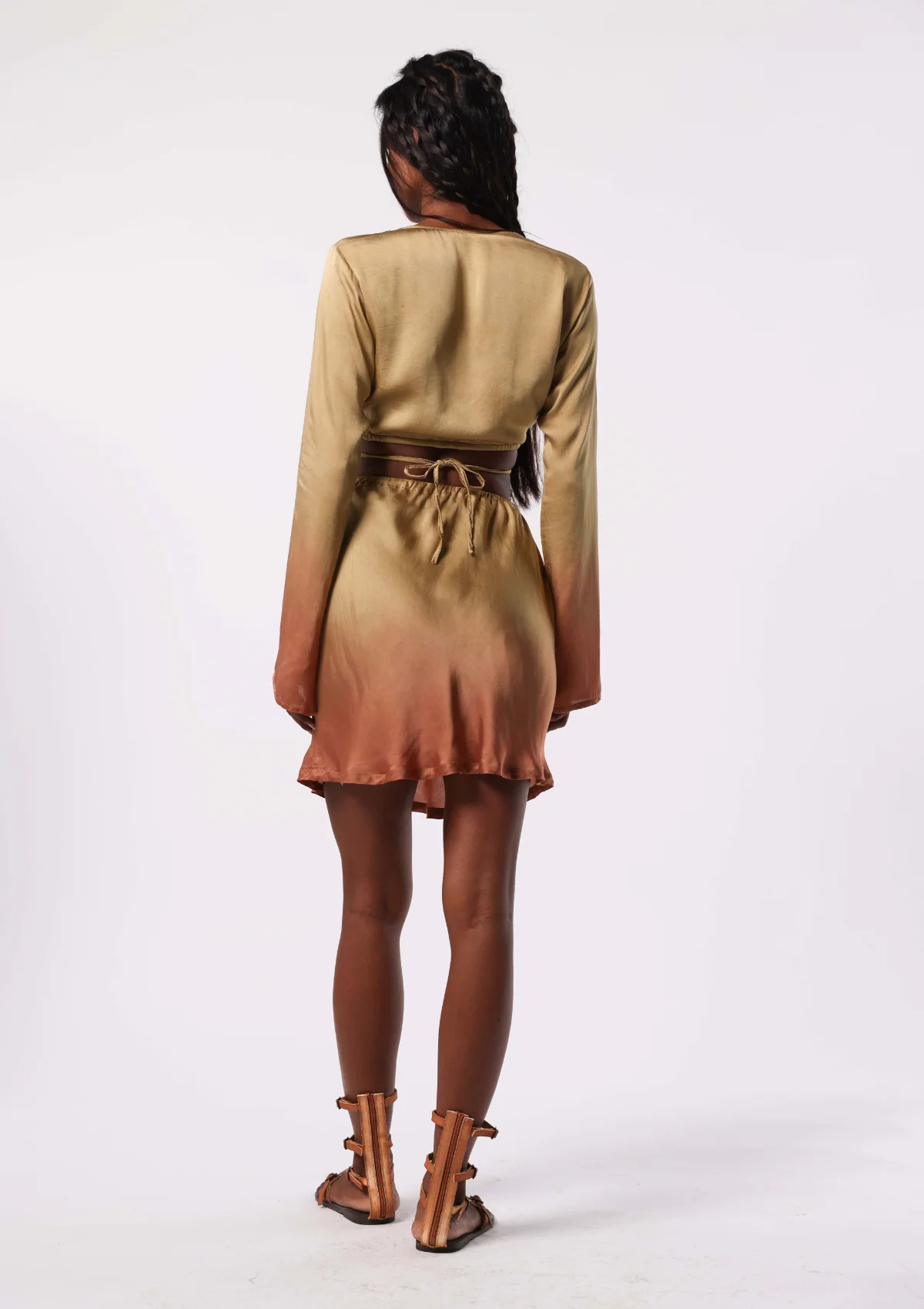 JUNIPER TIE TOP - CURRY/ PUMPKIN OMBRE - Image 3