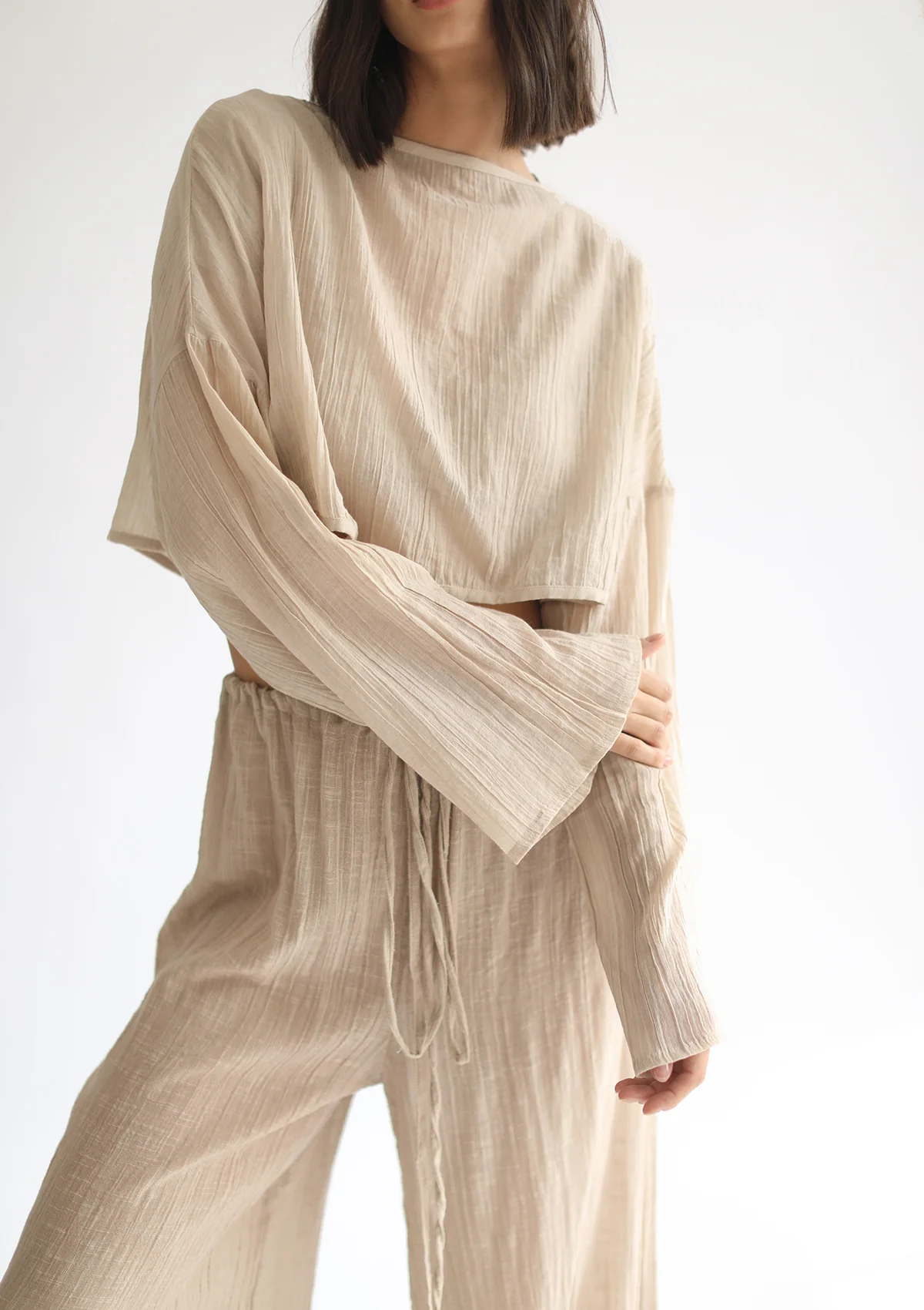 MIA CROPPED SWEATER - GRAY - Image 5