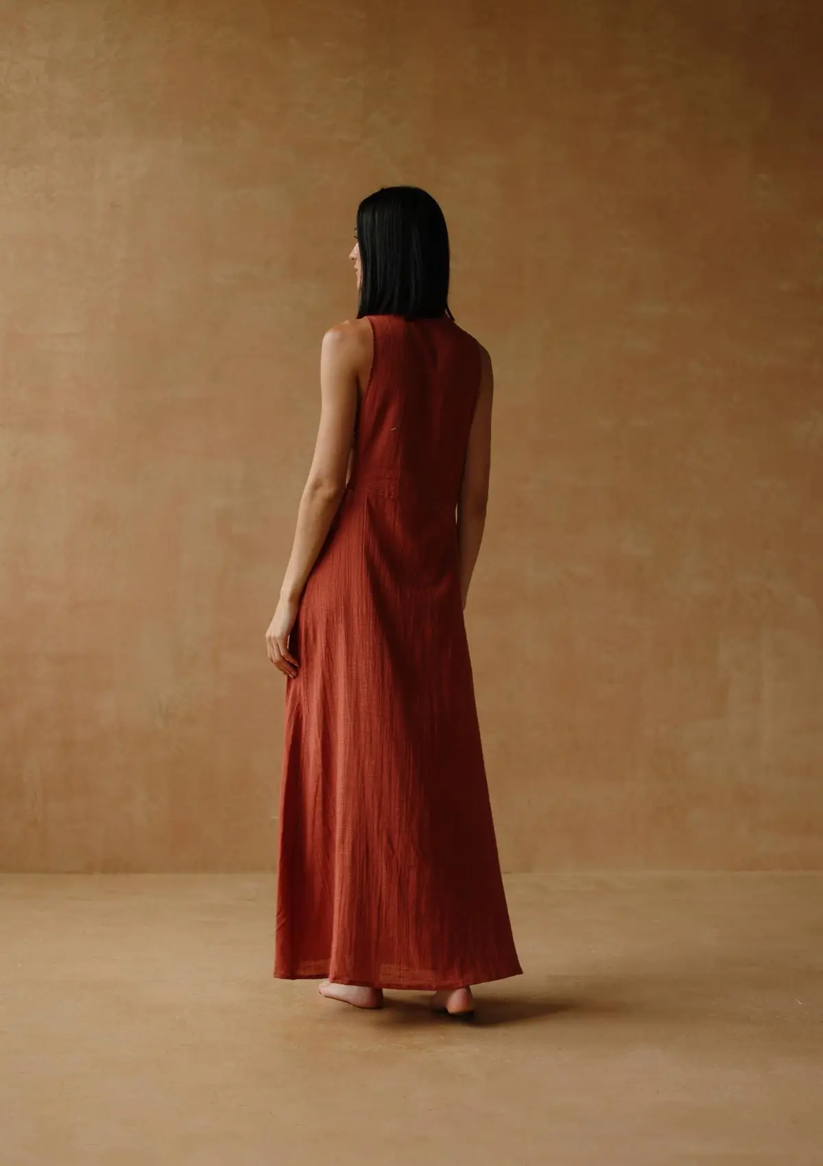 RAYA MAXI CUTOUT DRESS- BAKED CLAY - Image 5