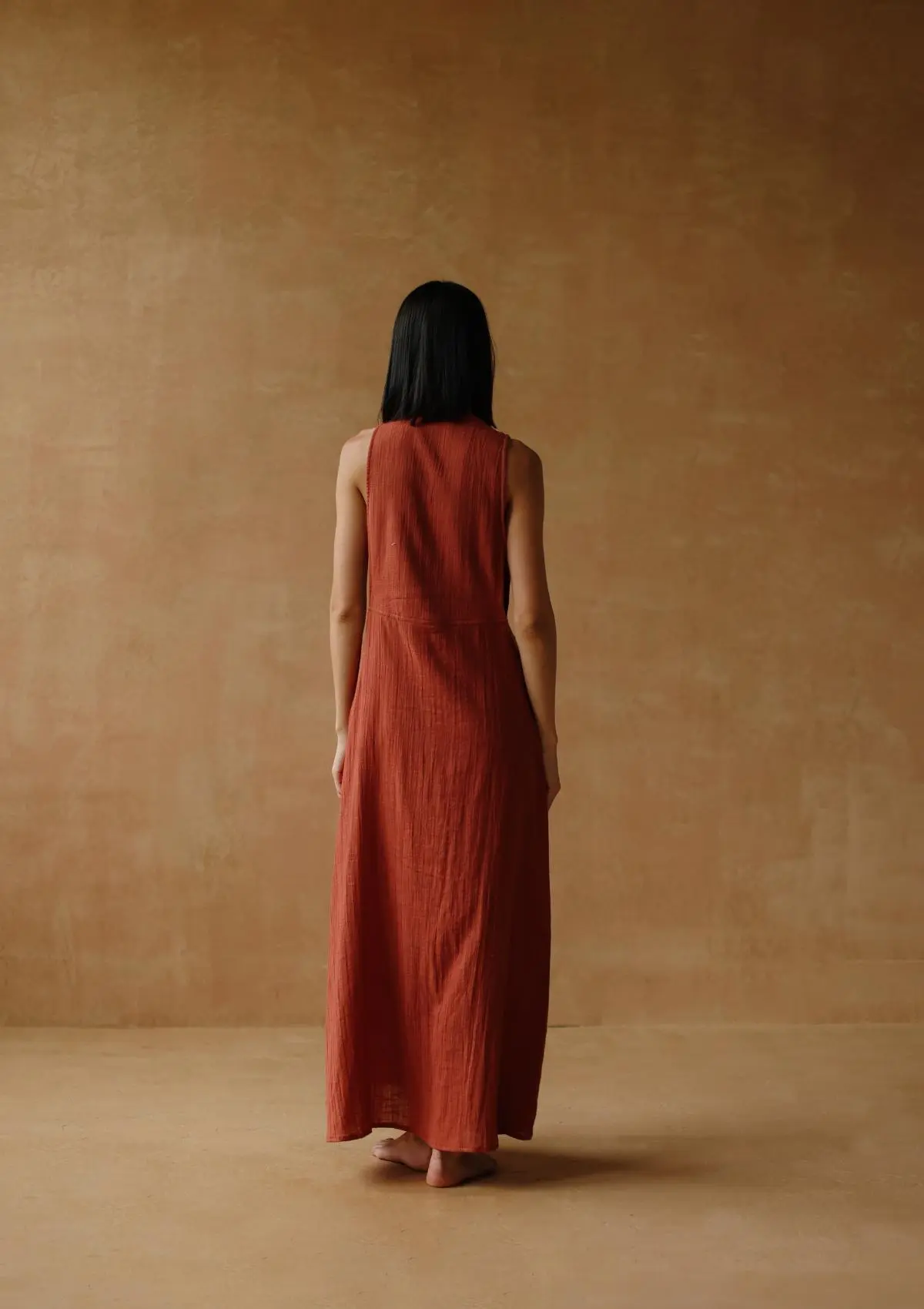 RAYA MAXI CUTOUT DRESS- BAKED CLAY - Image 6